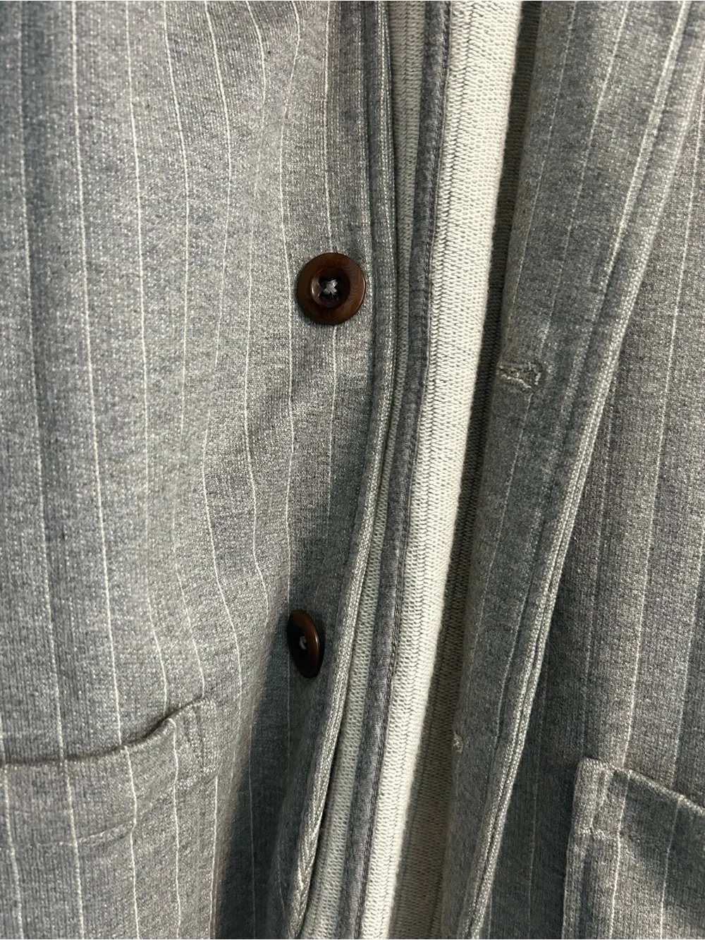 BOSS Gray Pinstripe Knit Blazer Sport Coat
